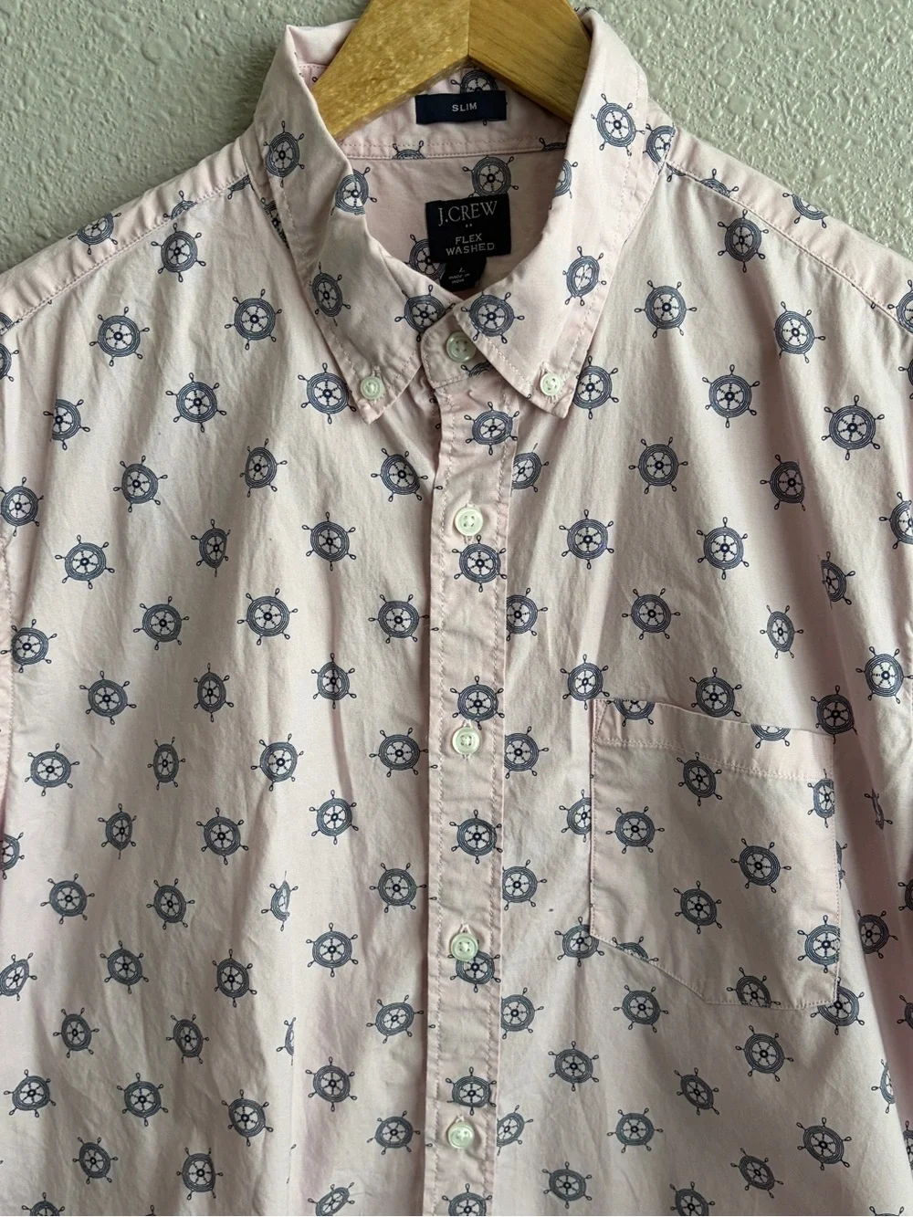 J. Crew Flex Washed Cotton Floral Coastal Short Sleeve Slim Button Up Shirt Lot
